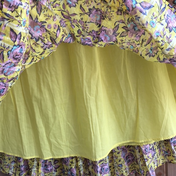 ANTHROPOLOGIE Clarabelle Maxi Skirt yellow with florals SIZE M NWT - Picture 10 of 15